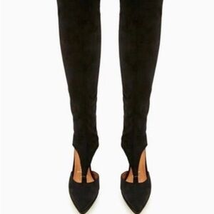 Jeffrey Campbell Ibiza Last SuedeThigh High CutOut Platform Boots Edgy Goth Punk